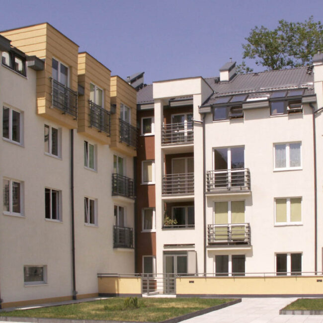Zespół budynków mieszkalnych wielorodzinnych z garażem  podziemnym i zagospodarowaniem terenu we Wrocławiu